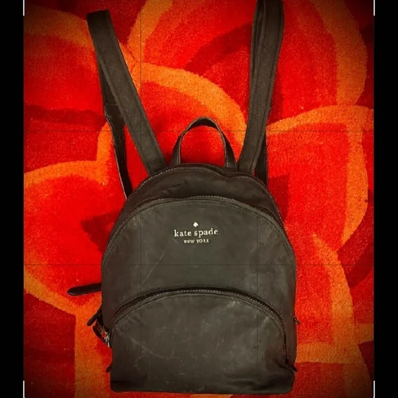kate spade | Bags | Kate Spade Black Nylon Mini Backpack One  display picture 2
